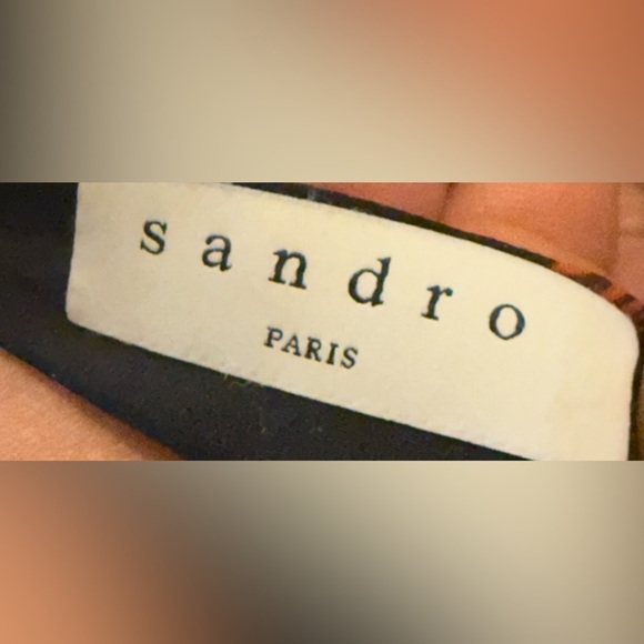 Sandro Paris Pleated Hound Print Metallic Dress 38/6 - Picture 3 of 12